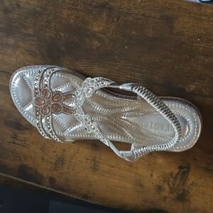 Gold and bronze woman's sandals